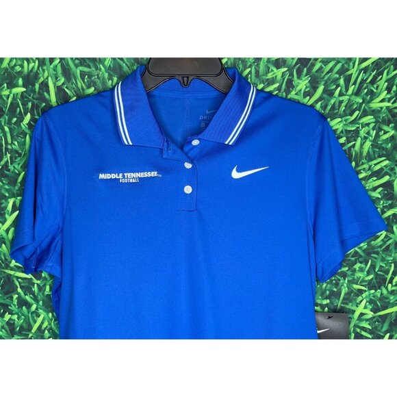 NWT Middle Tennessee State MTSU Football Nike Dri-Fit Polo Shirt Women’s Medium - Picture 1 of 5